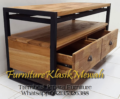 Furiture trembesi,jual mebel trembesi jepara,Meja tv trembesi contemporer-FURNITURETREMBESIJEPARA