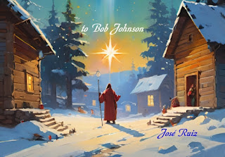 Christmas image Star announcing the birth of baby Jesus In memory of BOB JOHNSON, from Canvey Island poem by Hans Christian Andersen Barn Jesus i en Krybbe laae  SENTIR LA POESÍA