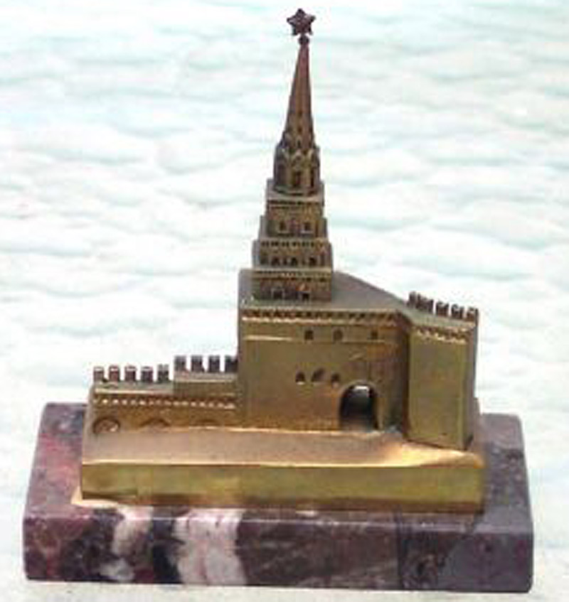 Building Collector: Russian Brass Buildings on Marble Bases