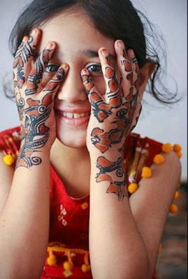 motif henna anak