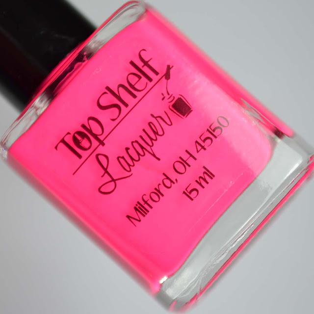 neon pink nail polish