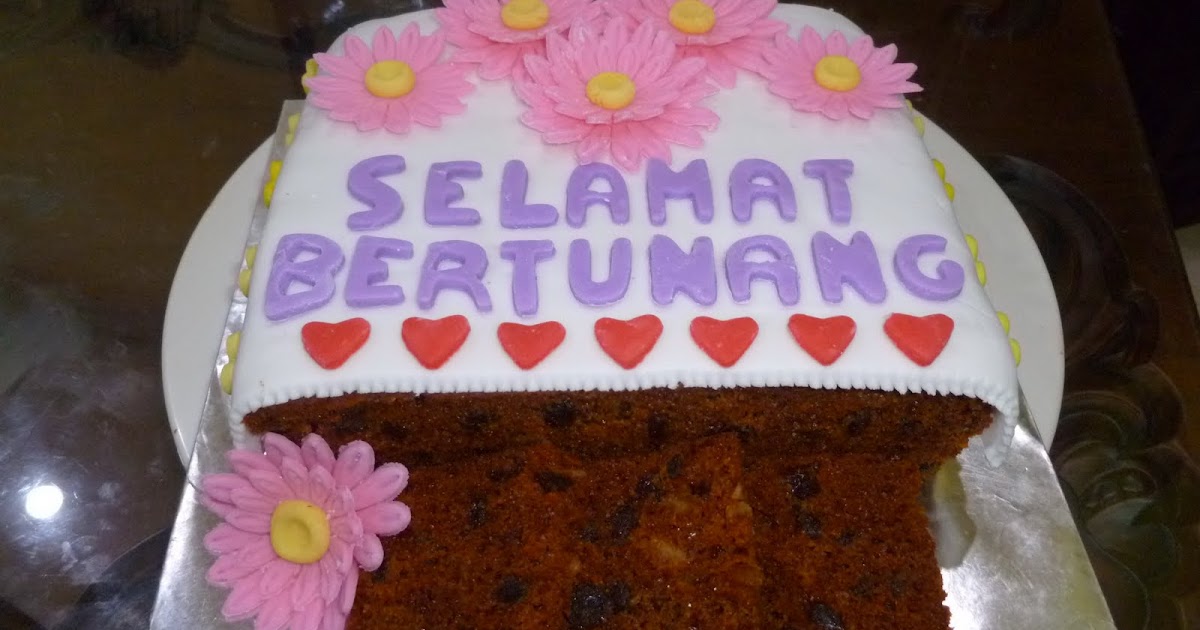 Kek Kukus Buah-Buahan: Kek hantaran pertunangan