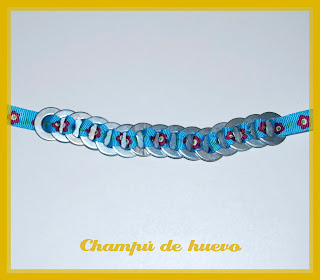 Pulsera argollas azul