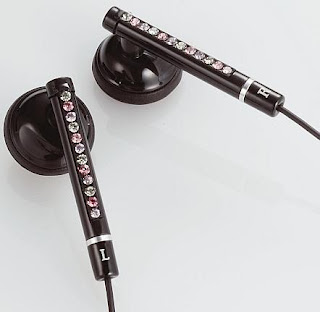 Ear Drops - Swarovski encrusted earphone for women  