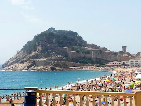 Castle and beach in Tossa de Mar