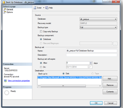 Cara Backup dan Restore Database SQL Server Menggunakan SQL Server Management Studio