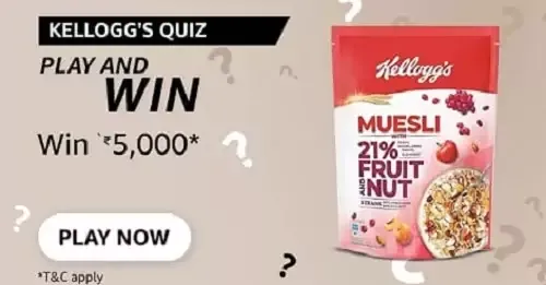 What quantity of fruits, nuts & seeds is present in Kellogg's Muesli - Fruit, Nut & Seeds variant?