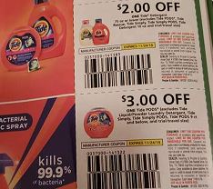 P&G insert tide coupons