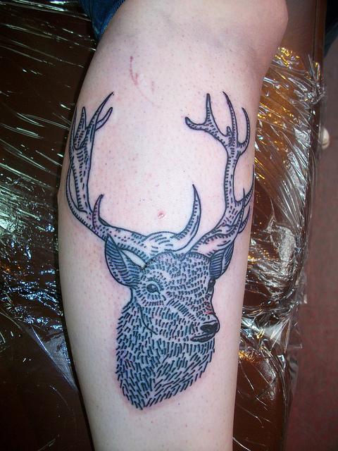 thank god i posted this damn deer tattoo love the style deer tattoos