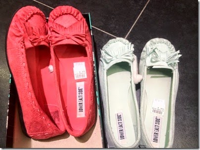LOWER EAST SIDE faux suede moccasin flats