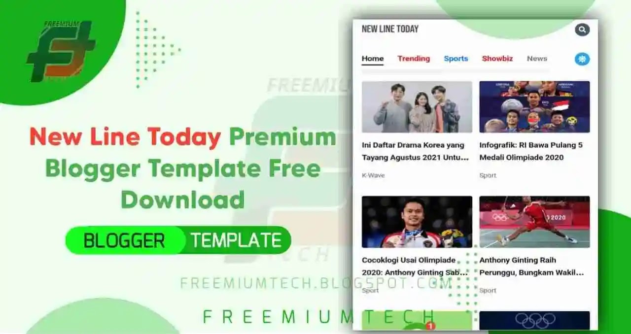 New Line Today Premium Blogger Template Free Download