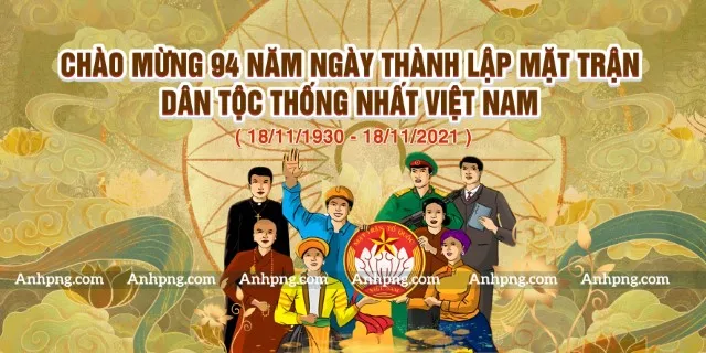 Poster tuyên truyền Ngày Đại Đoàn Kết Toàn Dân Tộc với hình ảnh đại diện của nhân dân Việt Nam cùng biểu tượng đoàn kết