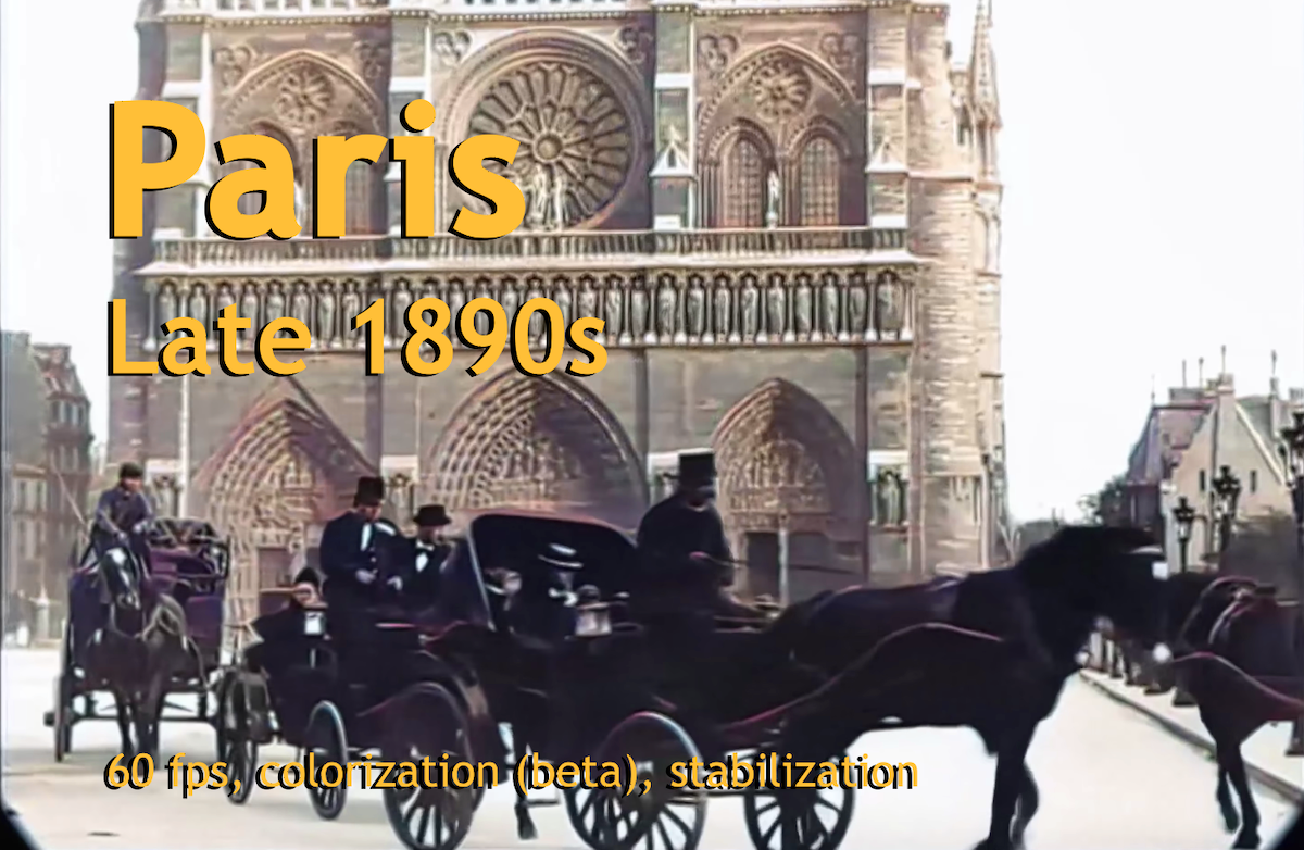 A Trip Through Paris, France in late 1890s | ALTES MATERIAL VIA KI IN 4K 60FPS UND FARBE | ZEITREISE GALORE