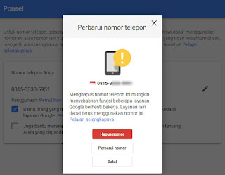 Cara Mengganti Nomor Verifikasi Akun Google