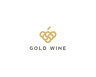 Mẫu thiết kế logo thương hiệu Gold Wine