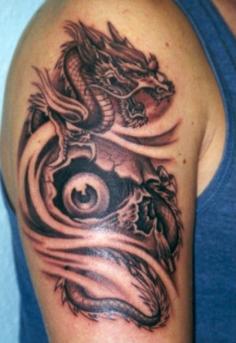 skull dragon tattoo at 953 AM 