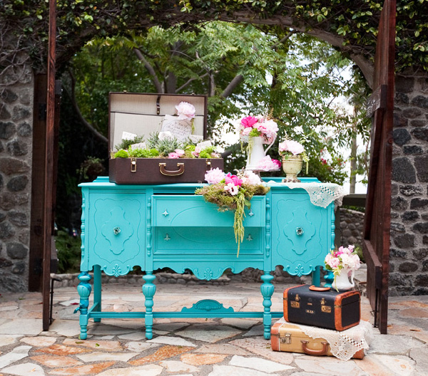 Vintage Style Dresser Suitcases Used As Decor this is my favorite 