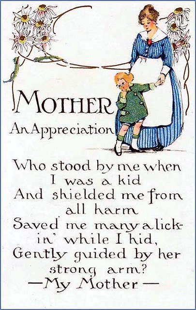 Vintage Mother’s Day image And poem