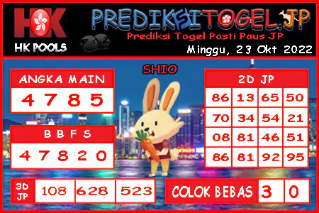 Prediksi Togel Hongkong JP Minggu 23 Oktober 2022