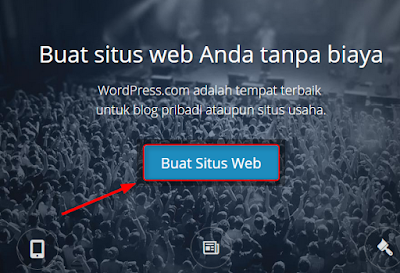 klik buat situs di wordpress.com