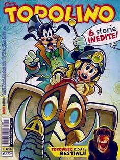 Topolino 3256 - 19 Aprile 2018 | ISSN 1120-611X | CBR 215 dpi | Settimanale | Fumetti Classici | Universo Disney
Numero volumi : IN CORSO
Topolino apparve in Italia il 30 marzo 1930, quando sul n.13 del settimanale torinese Illustrazione del Popolo, diretto da Lorenzo Gigli, fu pubblicata la prima striscia disegnata da Ub Iwerks e intitolata Le avventure di Topolino nella giungla. Due anni dopo si ha il primo libro illustrato italiano con le sue immagini: Sua Altezza Reale il Principe Codarello e, poco più tardi, il 31 dicembre 1932, esce il primo numero di Topolino in formato giornale, edito da Nerbini.
Sulla falsariga del celebre Corriere dei Piccoli, anche Topolino si presentava ai lettori con periodicità settimanale e si apriva con una breve storia in cui le didascalie sono scritte in rima e realizzata da Giove Toppi, che divenne quindi il primo autore Disney italiano. Sul settimanale della Nerbini, comunque, trovano spazio soprattutto le strisce e le tavole realizzate da Floyd Gottfredson. In queste storie vengono anche introdotte delle didascalie in rima, scritte dal primo direttore della rivista, Paolo Lorenzini (detto Collodi Nipote in quanto nipote di Carlo Collodi), e viene anche assegnato il nome definitivo alla spalla di Topolino, ovvero quel Pippo un po' lunatico e un po' svampito che sui libri della Salani veniva ancora chiamato Medoro.
Nerbini non si era assicurato correttamente i diritti di pubblicazione: quando aveva varato la sua rivista, infatti, si era rivolto al Consorzio Cinematografico E.I.A., il distributore dei cortometraggi di Topolino, quando in realtà i diritti per le riviste erano stati dati in mano al giornalista Guglielmo Emanuel dallo stesso Disney. Per cui, per un paio di numeri, la testata passò da Topolino a Topo Lino, per poi riprendere la nota testata con il n.7. Il Topolino Giornale era formato da otto pagine e non conteneva solo storie a fumetti Disney ma anche storie non-Disney che anzi erano di solito la maggioranza delle storie presenti in un numero.
Il numero 137 del Topolino Giornale, dell'11 agosto 1935, segna il passaggio di consegne da Nerbini alla Mondadori. Il fascismo, tuttavia, causò dei problemi al giornale. Dal 1938, il Min.Cul.Pop. (Ministero della Cultura Popolare) impone alla stampa di non editare più i protagonisti del fumetto popolare americano. Il solo Topolino è risparmiato, e così il suo logo e il suo personaggio possono continuare ad esistere nelle edicole italiane, ma in piena seconda guerra mondiale, a partire dal n.476 del 27 gennaio 1942, anche il settimanale è costretto a cedere alle restrizioni. Lo sostituisce Tuffolino, un ragazzetto dalle medesime caratteristiche fisiche, disegnato dal grande illustratore Pierlorenzo De Vita. Con la fine del fascismo, le avventure di Topolino poterono di nuovo essere pubblicate.
Alla fine degli anni quaranta, però, i giornali a fumetti che pubblicavano storie a puntate di non più di due tavole ad episodio erano irrimediabilmente in crisi, e così lo stesso Topolino, le cui vendite erano di gran lunga calate rispetto al periodo d'oro. Mondadori, però, non poteva rinunciare alla rivista da edicola per non perdere i ricchi diritti delle pubblicazioni da libreria, così decise un doloroso ma necessario cambio di formato e periodicità. Nel 1949 nasce così il periodico a fumetti Topolino formato libretto, all'inizio con cadenza mensile, quindi quindicinale e, infine, settimanale, fino a giungere a oggi al suo sessantesimo anniversario e con oltre 3000 numeri usciti, ricchi di storie tra le più famose, con autori da Carl Barks a Romano Scarpa, da Floyd Gottfredson a Giovan Battista Carpi e così via.