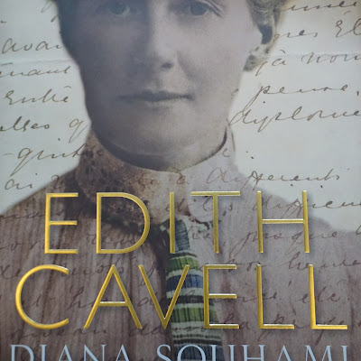 Close up of front cover Edith Cavell book