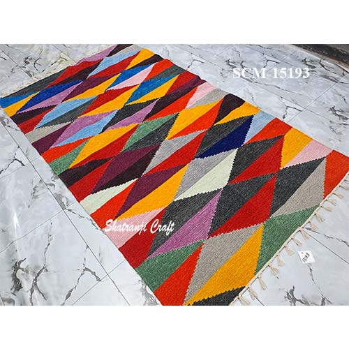 Satranji 3'x5' feet multicolor floormat rug carpet in Rangpur Craft শতরঞ্জি দাম SCM-15193