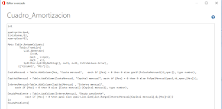 Power Query: Cuadro amortización préstamo francés