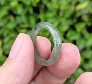 Ring Cincin Batu Giok Jadeite Jade Type A JDT034 Natural Green Origin Burma