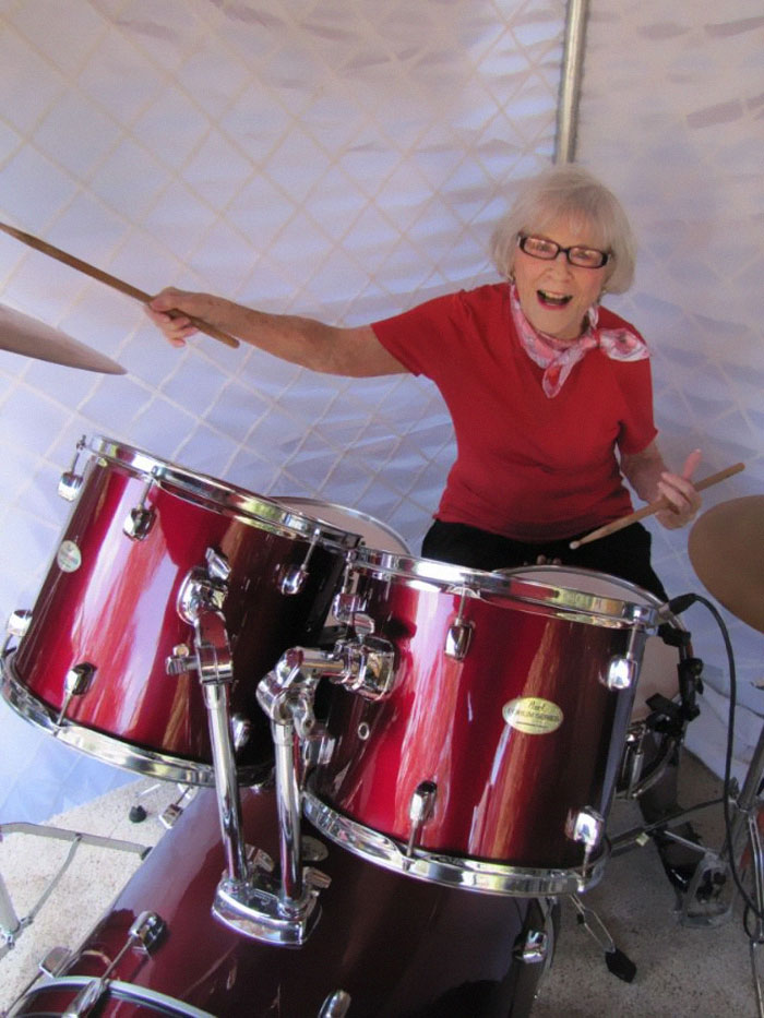106-Year-Old Woman Has Been Drumming For 80 Years, And She's Still Got It