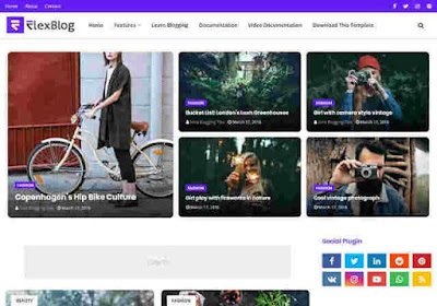FlexBlog Magazine Professional Responsive Blogger Template For Magazine, News, Free Download 2021.