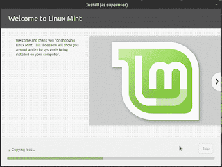 LinuxMint19 Tara installation slide show start