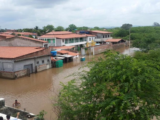 Distrito de Jorrinho, na cidade de Tucano, Bahia. Foto tirada no sábado (23) (Foto: Luan Souza/VC no G1)