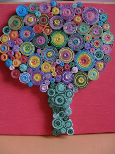 Colorful Tree - tablou copac quilling circul magic