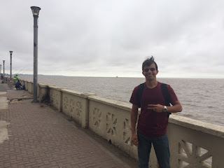 Passeando na margem do rio Plata em Buenos Aires