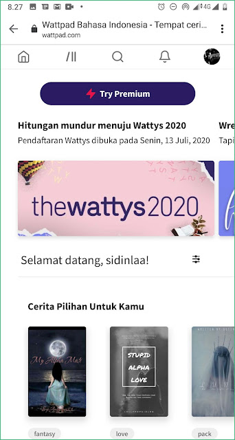 sandi wattpad telah diganti