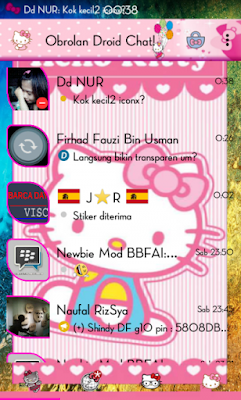 Droid Chat! v5.7.26 Hello Kitty Themes Based BBM 2.9.0.49 (Backup Sticker RR)