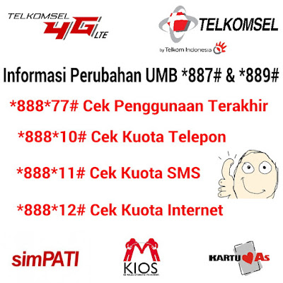 Informasi Perubahan UMB *887# dan *889# Telkomsel Terbaru 2017