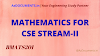 Mathematics-II for Computer Science and Engineering stream (BMATS201)