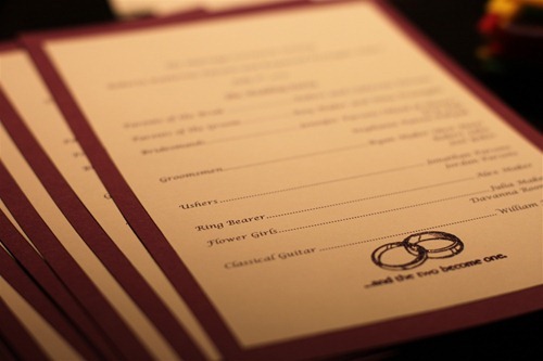  time designing the wedding programs table cards table center pieces 