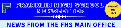 Franklin High School Newsletter for week of May 8, 2023