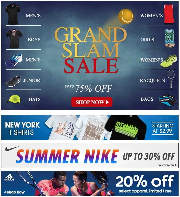  Fall Tennis Sale - 75% off @ Tennis Express