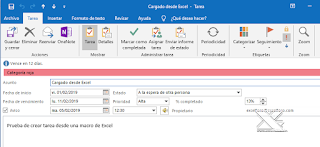 VBA: Crear tareas en Outlook desde Excel