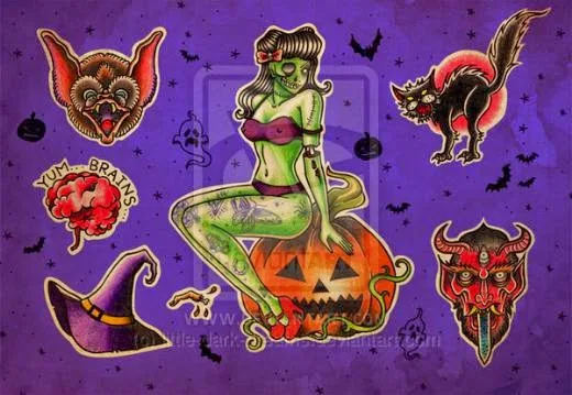 diseños de halloween para tatuajes