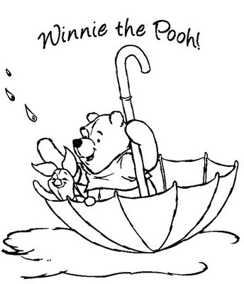 Free Xmas Winnie The Pooh Coloring Pages 8