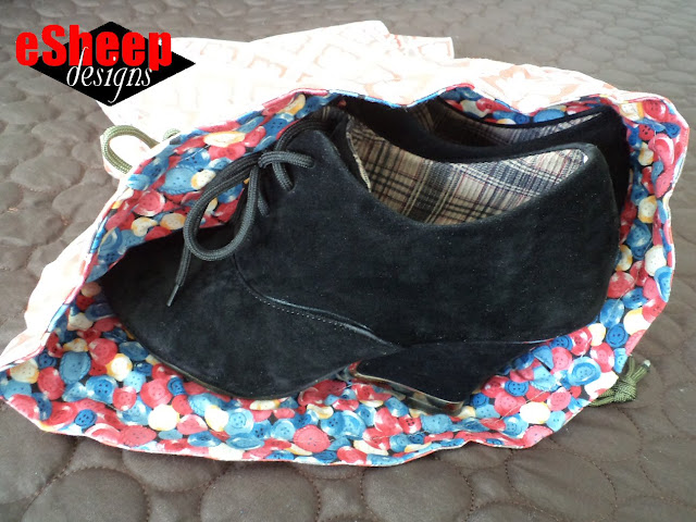 Easiest Ever Reversible Drawstring Bag by eSheep Designs