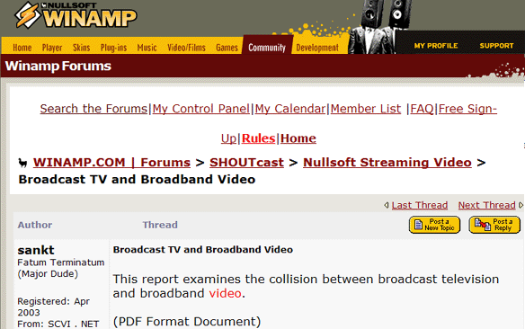 Winamp Forums Hacked, Message from Winamp Management Team Released !