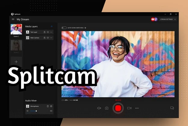 splitcam webcam software windows mac livestream