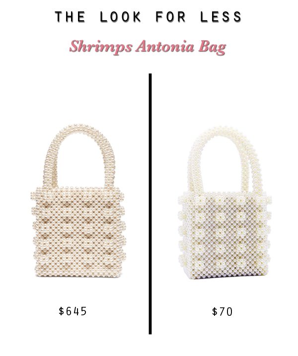 Shrimps Antonia pearl beaded bag dupes