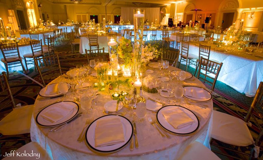 centerpiece wedding orchid colored water